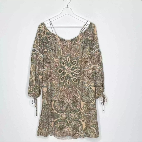 ALEXIA ADMOR Paisley Print Off-the-Shoulder Dress - Size M - NWT - Picture 6 of 14